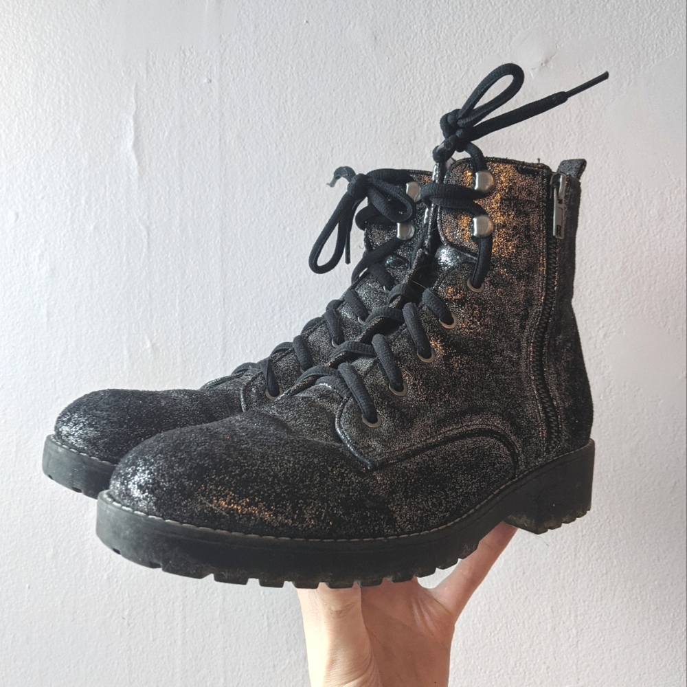 Sparkle Combat Boots